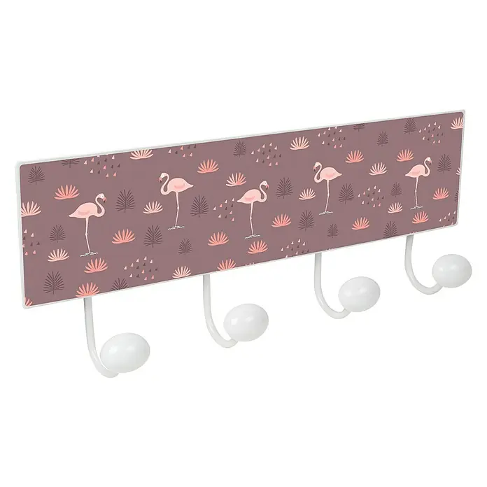Nesu Perchero 9063 - L x An x Al: 40 x 17 x 7 cm, Número de ganchos: 4 ud., Rosa