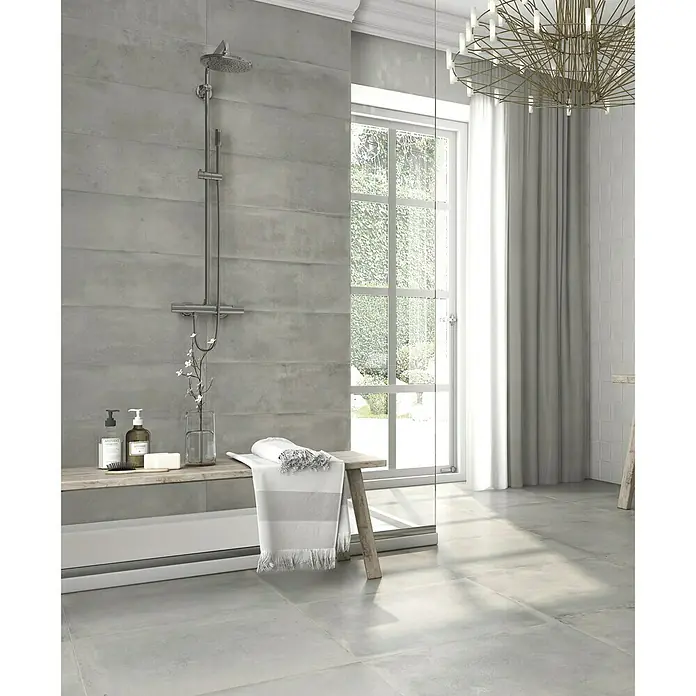 Palazzo Revestimiento cerámico New York - 30 x 60 cm, Gris, Rectificado, Efecto cemento