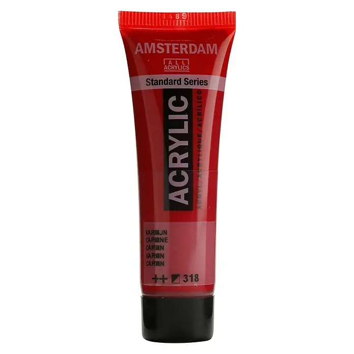 Talens Amsterdam Pintura acrílica Standard - Carmín, 20 ml, Tubo