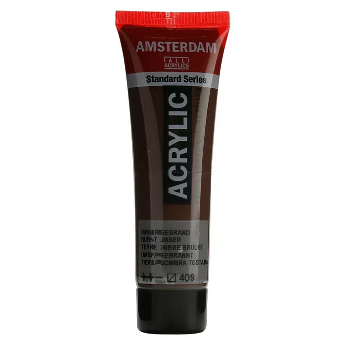 Talens Amsterdam Pintura acrílica Standard - Tierra sombra tostada, 20 ml, Tubo