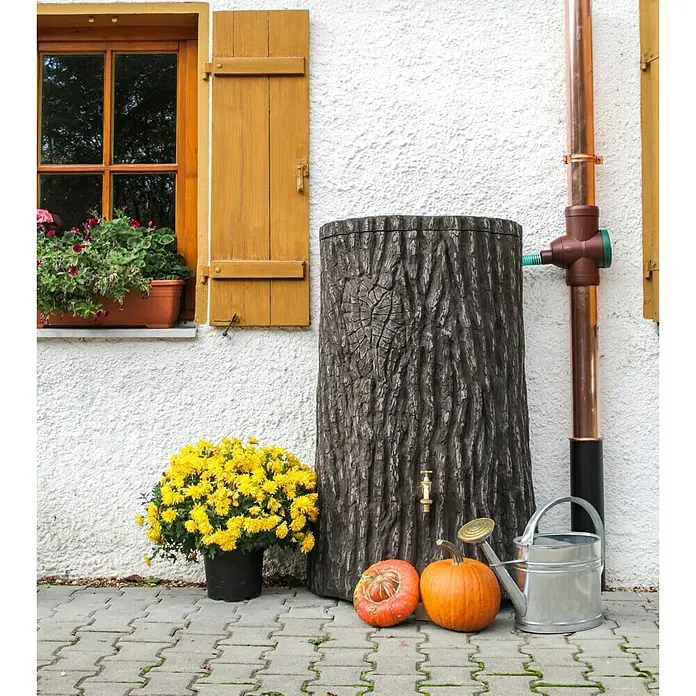 Regentonne Evergreen Lite - 300 l, Dunkelbraun - Stimmungsaufnahme