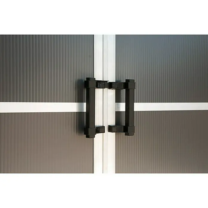 Palram – Canopia Yukon Gerätehaus - 307 x 381 cm, Aluminium, Grau, Ohne Boden