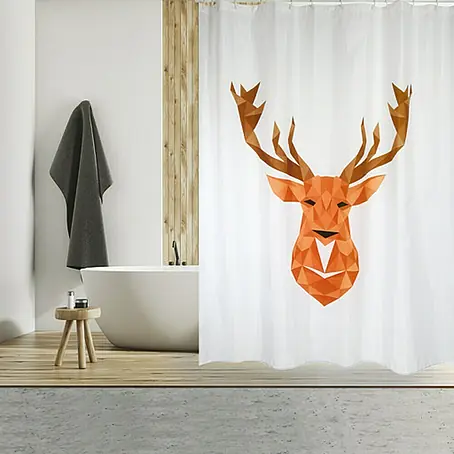 Venus  Cortina de baño textil Ciervo