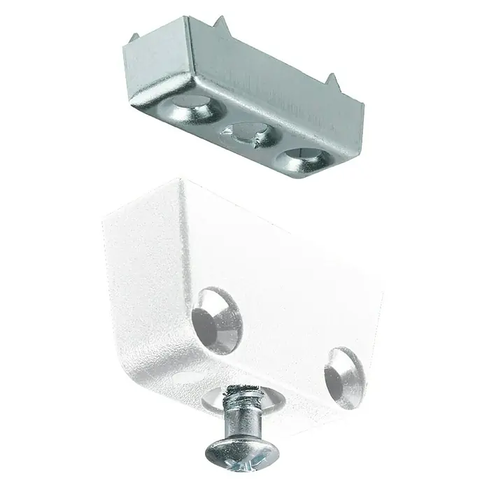 Häfele Korpusverbinder verzinkt - L x B x H: 37 x 11 x 10 mm, 1 Stk. - Vorderansicht