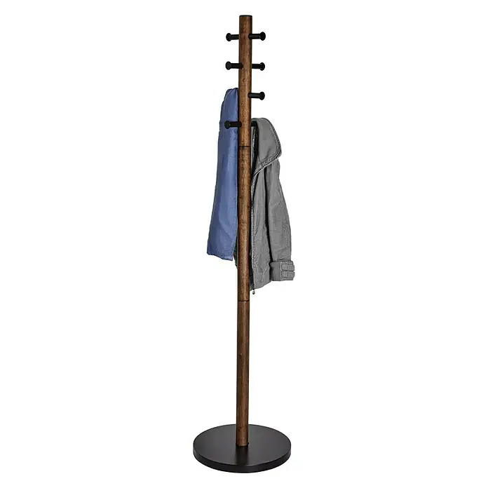 Umbra Garderobenständer Pillar - Ø x H: 40 x 168 cm, Anzahl Haken: 8 Stk., Walnuss - Anwendungsbeispiel