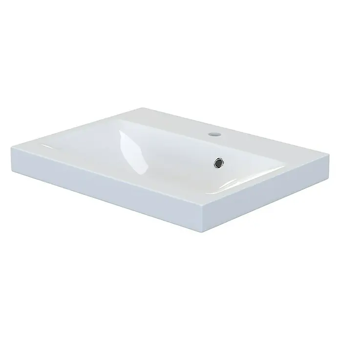 Camargue Espacio Ugradbeni umivaonik Olex - 60 x 46 cm, Mineralni lijev, Bijele boje - Pogled sprijeda