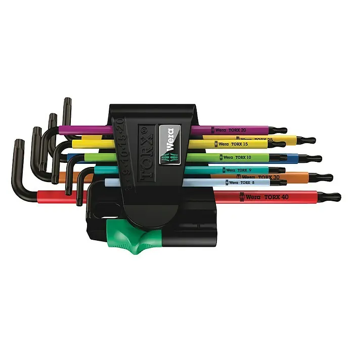 Wera Winkelschlüssel-Set 967/9 TX Bo Multicolour 1 - 9 -tlg. - Vorderansicht