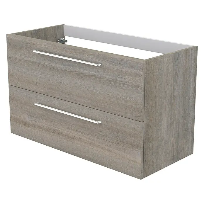 Camargue Espacio Kupaonski ormarić za nasadni umivaonik - 100 x 46 x 60 cm, 2 ladice, Faro - Pogled sprijeda