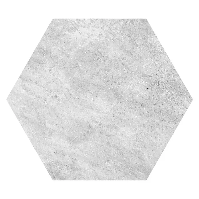 Terrassenfliese Wabe - 59 x 51 x 2 cm, Quarzite White, Matt