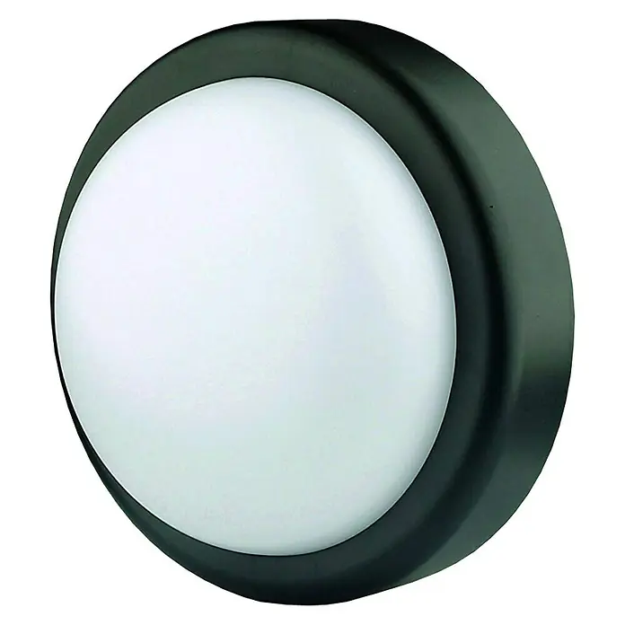 Polaroid LED-Außenwandleuchte - 14 W, Schwarz, Ø x H: 19,7 x 9,5 cm - Rechte Seitenansicht