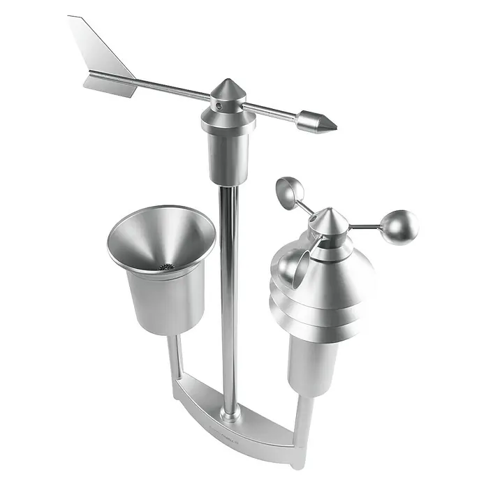 Homematic IP Funk-Wettersensor Pro - Batteriebetrieben, 15 x 40 x 65 cm, Edelstahl - Linke Seitenansicht