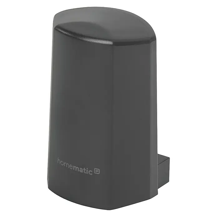 Homematic IP Funk-Temperatursensor HmIP-STHO-A - Anthrazit, 5,9 x 8,2 x 4,1 cm, Batteriebetrieben, IP44 - Linke Seitenansicht