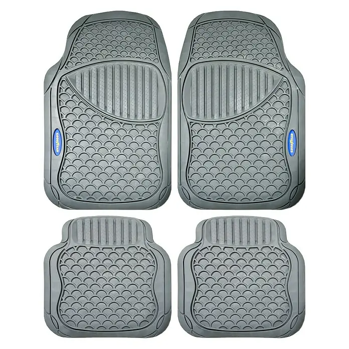 Goodyear Juego de alfombrillas para vehículo - 4 piezas, Gris