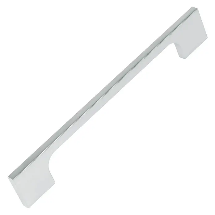 Nesu Tirador para muebles 876017 - L x An x Al: 18 x 0,7 x 2,5 cm, Acero, Cromado, Cromado mate, Distancia entre orificios: 160 mm