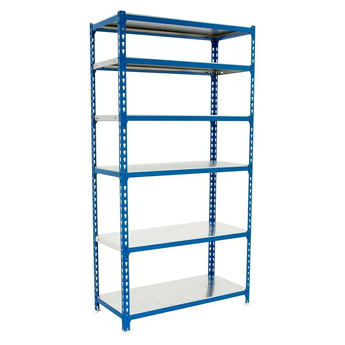 Simonrack Simonclick Estantería metálica Superplus - L x An x Al: 30 x 110 x 250 cm, Capacidad de carga: 180 kg/balda, Número de baldas: 6 ud., Azul