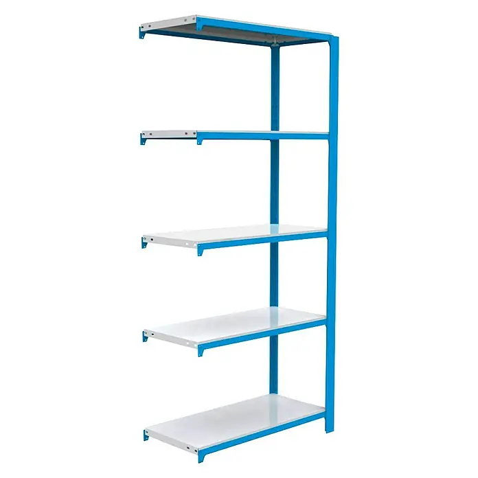 Simonrack Simonoffice Estantería para archivadores Offliclick Metal Adicional - L x An x Al: 30 x 90 x 210 cm, Capacidad de carga: 200 kg/balda, Número de baldas: 5 ud., Azul