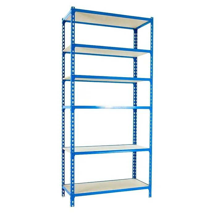 Simonrack Maderclick Estantería metálica Superplus - L x An x Al: 40 x 110 x 250 cm, Capacidad de carga: 150 kg/balda, Número de baldas: 6 ud., Azul