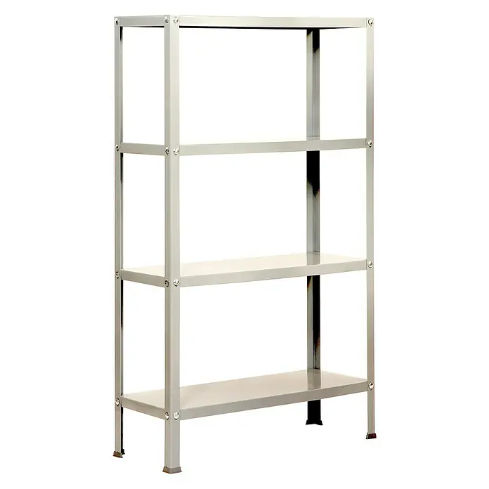 Simonrack Simonhome Estantería metálica Homeclassic Plus - L x An x Al: 30 x 100 x 160 cm, Capacidad de carga: 100 kg/balda, Número de baldas: 4 ud., Blanco