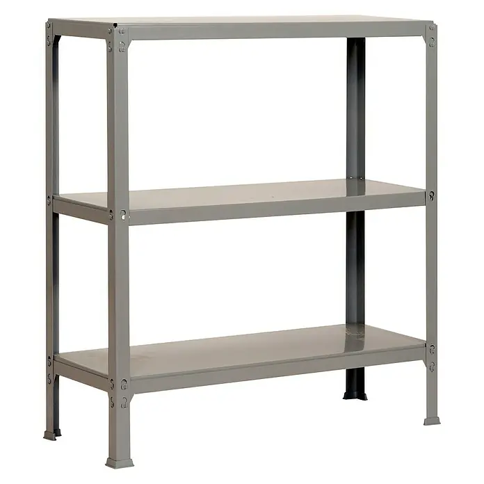 Simonrack Homeclick Estantería metálica Plus - L x An x Al: 30 x 100 x 90 cm, Capacidad de carga: 150 kg/balda, Número de baldas: 3 ud., Inserción, Gris