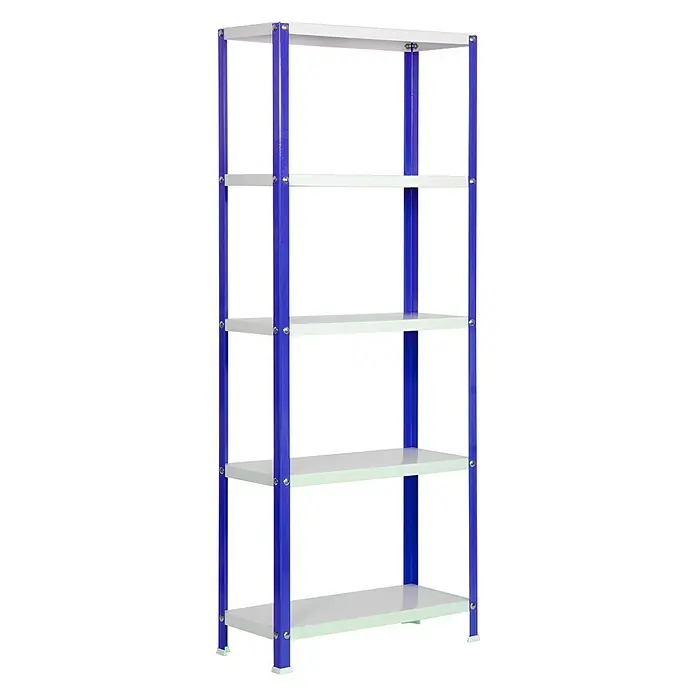 Simonrack Simonhome Estantería metálica Homeclassic Color Mini - L x An x Al: 40 x 80 x 180 cm, Capacidad de carga: 100 kg/balda, Número de baldas: 5 ud., Azul