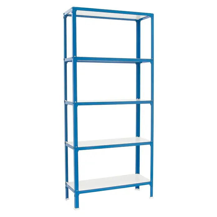 Simonrack Simonhome Estantería metálica Homeclick Wood Color Mini - L x An x Al: 30 x 80 x 180 cm, Capacidad de carga: 150 kg/balda, Número de baldas: 5 ud., Azul