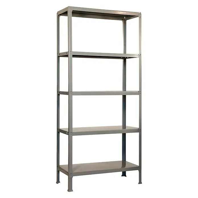 Simonrack Simonhome Estantería metálica Fileclick Mini - L x An x Al: 36 x 80 x 180 cm, Capacidad de carga: 100 kg/balda, Número de baldas: 5 ud., Gris