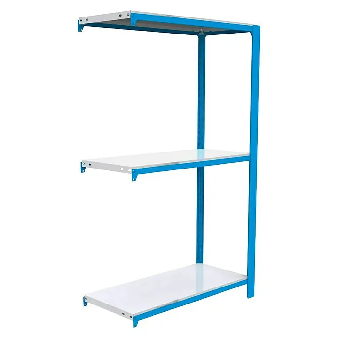 Simonrack Simonoffice Estantería para archivadores Offliclick Metal Adicional - L x An x Al: 40 x 90 x 100 cm, Capacidad de carga: 200 kg/balda, Número de baldas: 3 ud., Azul