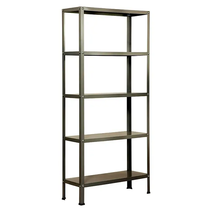 Simonrack Simonhome Estantería metálica Homeclassic Plus - L x An x Al: 30 x 100 x 180 cm, Capacidad de carga: 100 kg/balda, Número de baldas: 5 ud., Gris