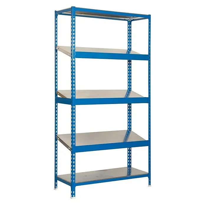 Simonrack Simonclick Estantería metálica Simonexpo Plus - L x An x Al: 50 x 100 x 200 cm, Capacidad de carga: 200 kg/balda, Número de baldas: 5 ud., Tipo de montaje: Inserción, Azul