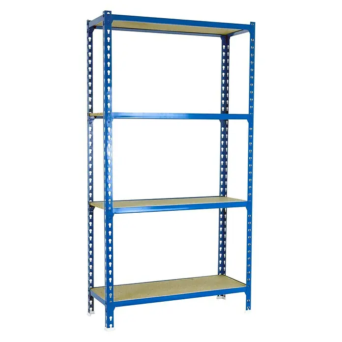 Simonrack Maderclick Estantería metálica Superplus - L x An x Al: 50 x 110 x 150 cm, Capacidad de carga: 150 kg/balda, Número de baldas: 4 ud., Azul