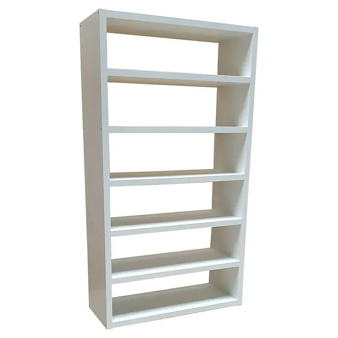 Regalux Regal Elias - L x B x H: 39 x 100 x 180 cm, Weiß, Anzahl Böden: 7 Stk. - Vorderansicht