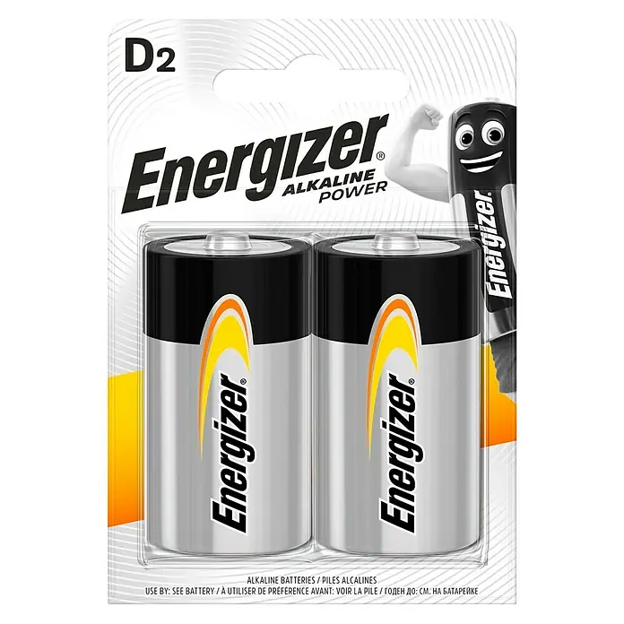 Energizer Batterie - Alkali-Mangan, Mono D, 2 Stk.