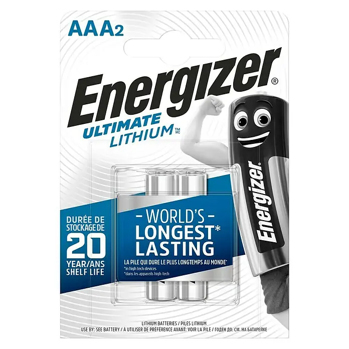 Energizer Batterie Ultimate Lithium - Micro AAA, 1,5 V, 2 Stk.