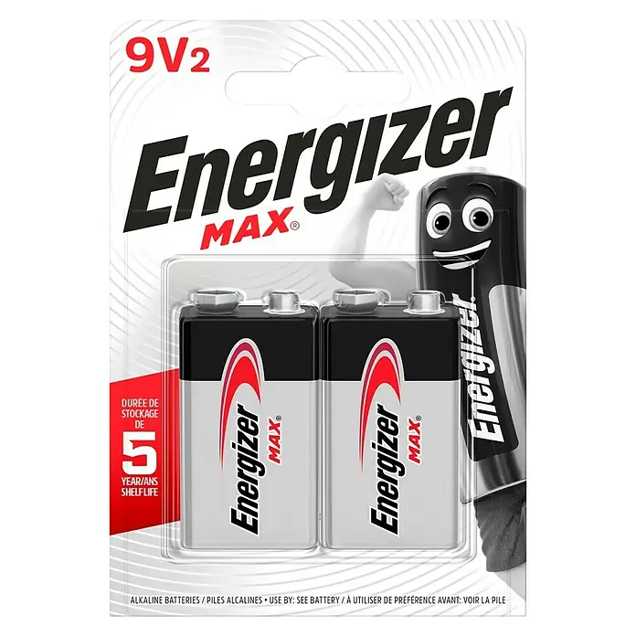 Energizer Batterie Max - 9-Volt-Block, 9 V, 2 Stk.