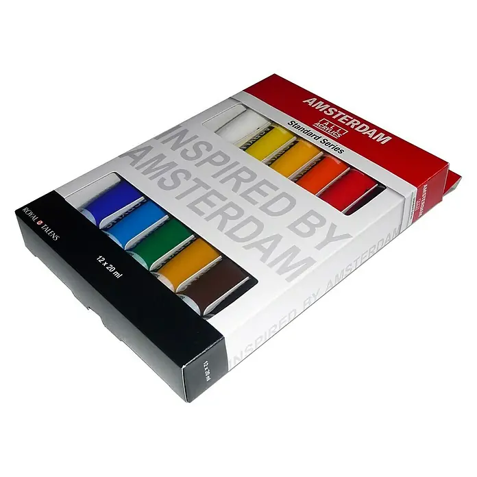 Talens Amsterdam Pintura acrílica Standard Series - Multicolor, 12 ud. x 20 ml, Tubo