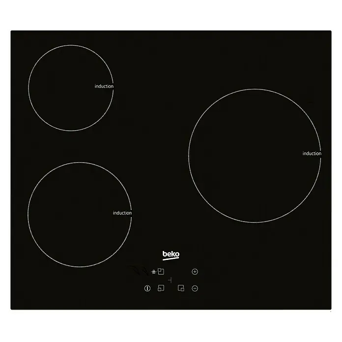 Beko Set de horno empotrado BSE22341X - Horno: 6 tipos de calentamiento, Zona de cocción: 3 zonas de cocción, Acero inoxidable/Negro