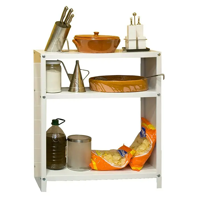 Simonrack Simonhome Estantería metálica Habitat Color Mini - L x An x Al: 30 x 60 x 90 cm, Capacidad de carga: 100 kg/balda, Número de baldas: 3 ud., Blanco