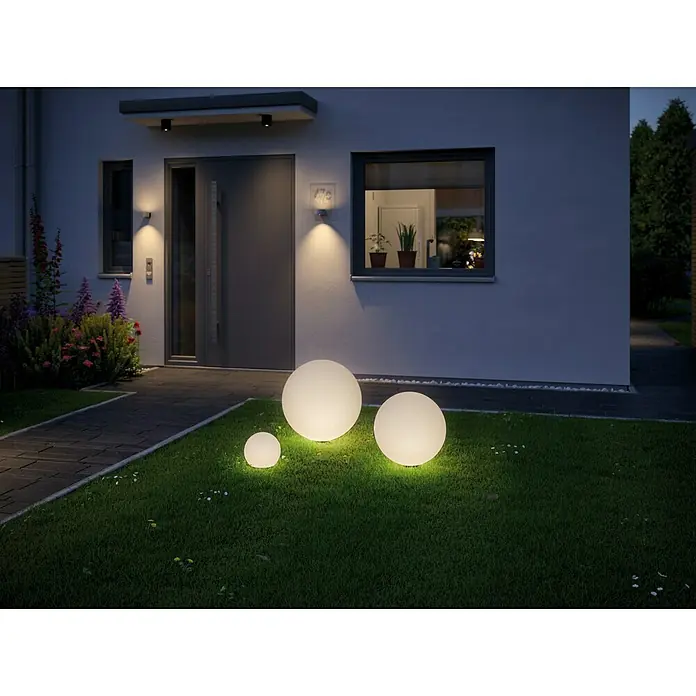 Paulmann Plug & Shine LED-Außenleuchte Globe - Durchmesser: 50 cm, 1-fach, Warmweiß, IP67