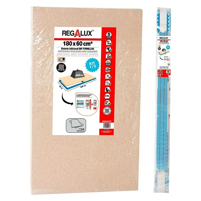 Regalux Balda adicional - L x An x Al: 180 x 60 x 1,2 cm