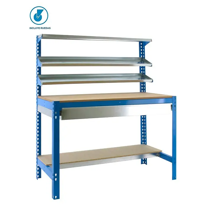Simonrack Simonwork Banco de trabajo BT1 Box Mobile - L x An x Al: 61 x 91 x 144,5 cm, Capacidad de carga: 280 kg, Azul