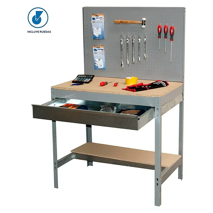 Simonrack Simonwork Banco de trabajo BT2 Box Mobile - L x An x Al: 61 x 151 x 144,5 cm, Capacidad de carga: 280 kg, Gris