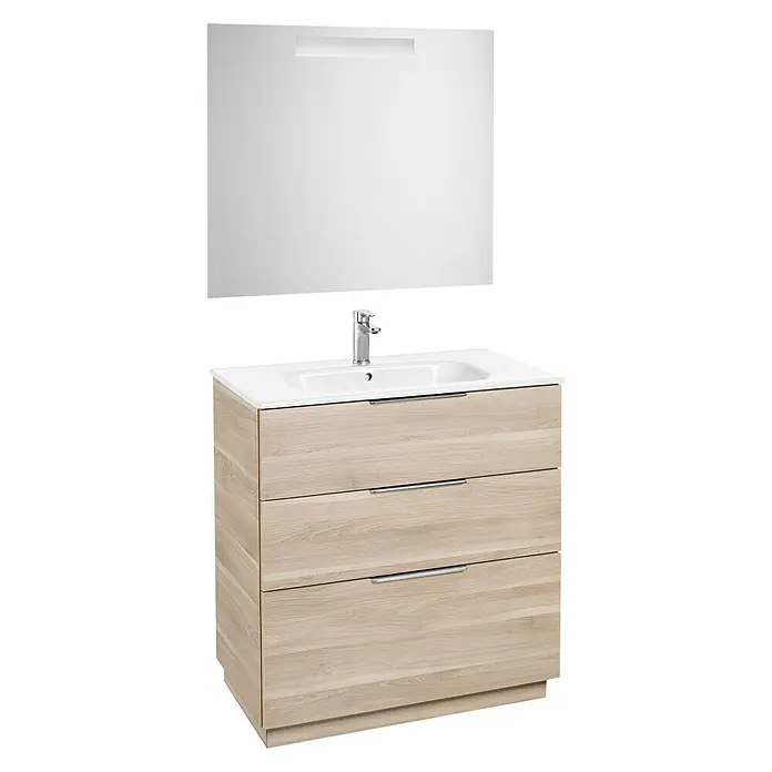 Roca Conjunto de mueble de baño Argus - 80 cm, 2 piezas, Roble