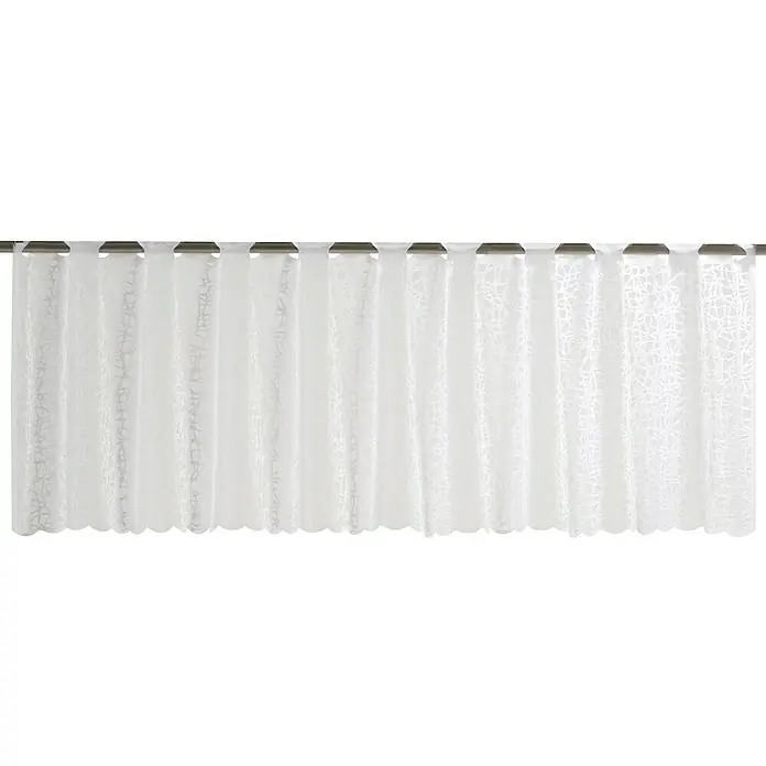 Elbersdrucke Bistrogardine Membran - 160 x 45 cm, 100 % Polyester, Uni, Weiß - Vorderansicht