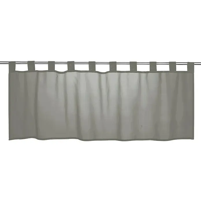 Elbersdrucke Bistrogardine Basic - 140 x 45 cm, 100 % Polyester, Uni, Grau - Vorderansicht