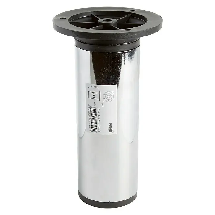 Pata para muebles 973 - Ø x L: 50 mm x 15 cm, Cromo