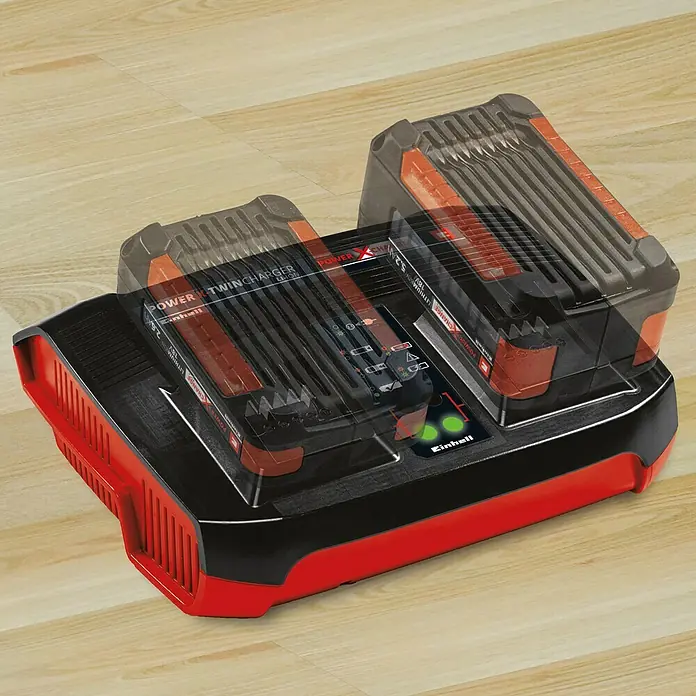 Einhell Power X-Change Ladegerät Power-X-Twincharger 3 A - Passend für: Einhell Power X-Change Akkus - Anwendungsbeispiel
