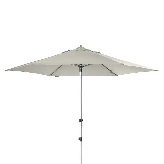 Doppler Expert Kurbelschirm Auto Tilt - Hellgrau, Durchmesser: 320 cm - Vorderansicht