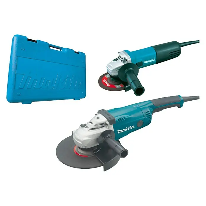 Makita Winkelschleifer-Set DK0053G - 1 x Winkelschleifer GA9020, 1 x Winkelschleifer 9558HNR, 1 x Transportkoffer