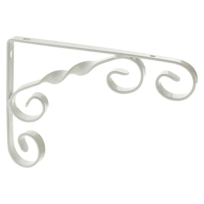 Rei Escuadra de soporte 1475 - L x An x Al: 13 x 18 x 1,2 cm, Carga soportada: 25 kg, Acero, Blanco