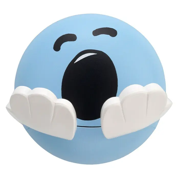 Inofix Colgador adhesivo infantil - 1 ud., Plástico, Azul, Redonda